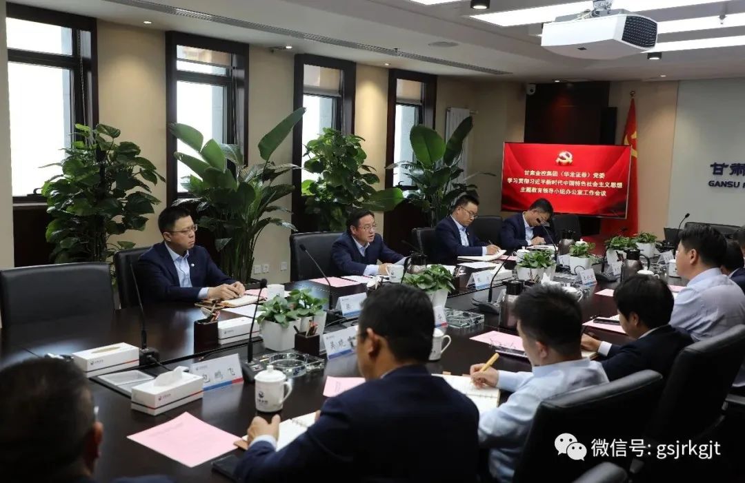 万象城在线平台（中国）官网（华龙证券）党委主题教育领导小组办公室召开第二次工作会议